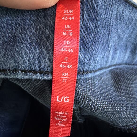 Spanx Jean-ish Womens Large Blue Jeanish Ankle Jegging Stretch Denim slimming - Picture 8 of 12